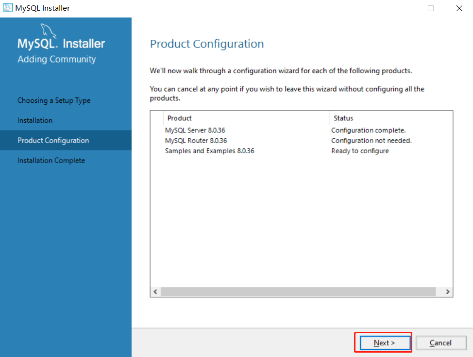 Product Configuration Finish